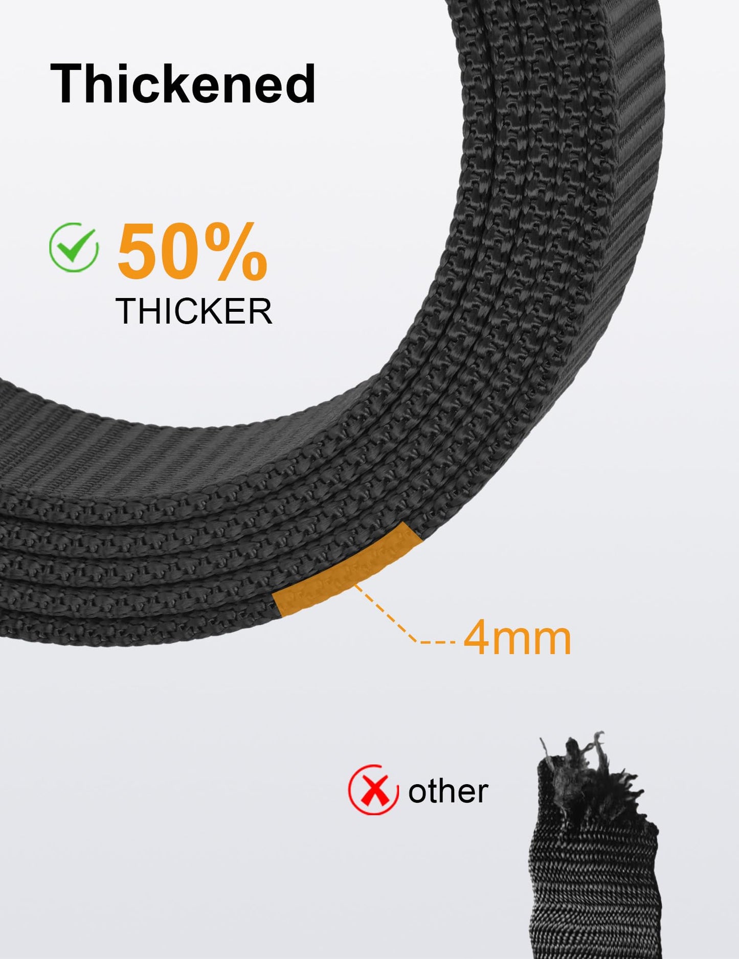 JUKMO Men's 1.5" Nylon Ratchet Belt, Casual Web Click Tactical Belt with Slide Buckle for Jeans, No Holes Adjustable Trim to Fit(Black,Small)