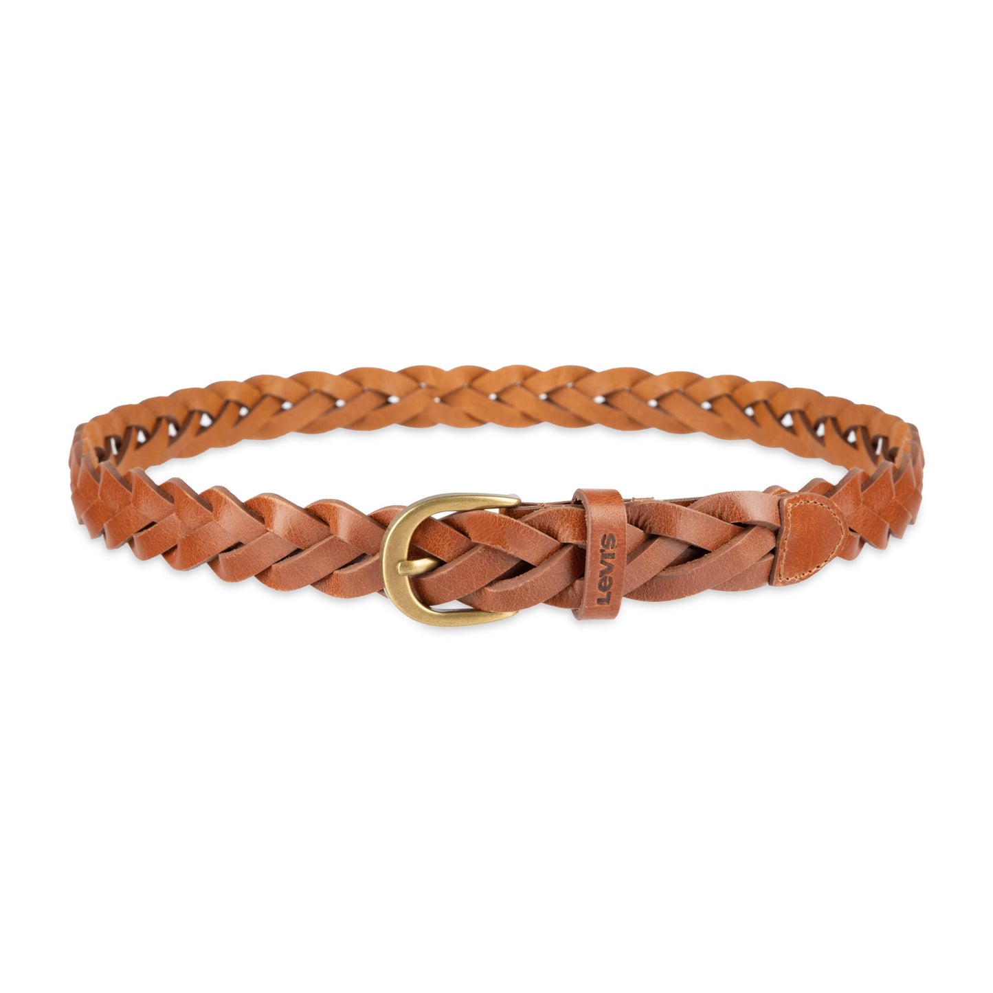 1" BRAID W/HARNESS BUCKLE AND LOGO LOOP LEATHER BELT