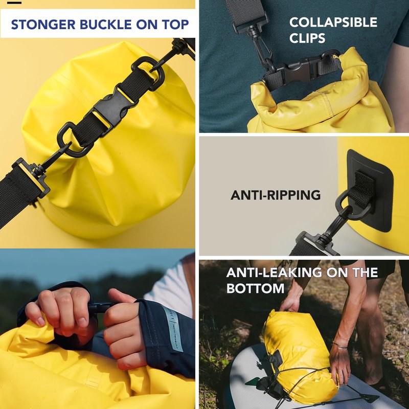 Unigear Dry Bag 2L/5L/10L/20L/30L/40L/55l Waterproof Dry Sack Roll Top with Phone Case and Long Adjustable Shoulder Strap for Boating/Kayaking/Fishing/Rafting/Swimming/Camping/Snowboarding