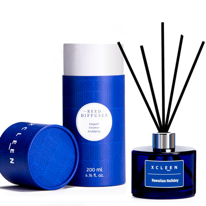 Reed Diffusers Set, 3.7 Oz Scent Diffuser, 6 Reed Diffuser Sticks, Home Fragrance Hyacinth, Peony & Citrus, Aromatherapy Oil Diffuser Reeds, More Masculine Scent, Bathroom & Office Decor 110ml