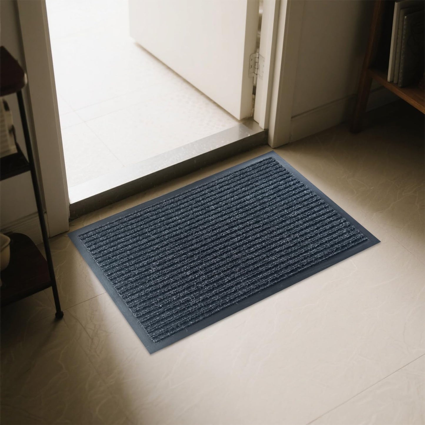 Front Door Mat,2'x3'Indoor Outdoor Door Mat,Heavy Duty Durable Welcome,Commercial Floor Mats Inside Outside Entrance, Waterproof All-Season, All-Weather Non Slip Backing Doormat for Entryway,Black