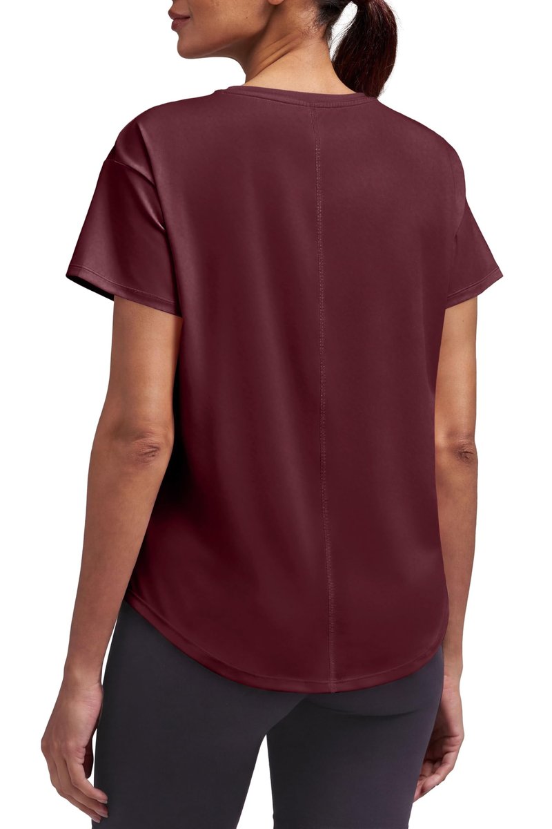 Alaroo Workout Tops for Women Short Sleeve T-Shirts Loose Fit Shirts Fitness Clothing Pilates Summer Tops 2026 Lightweight Red M