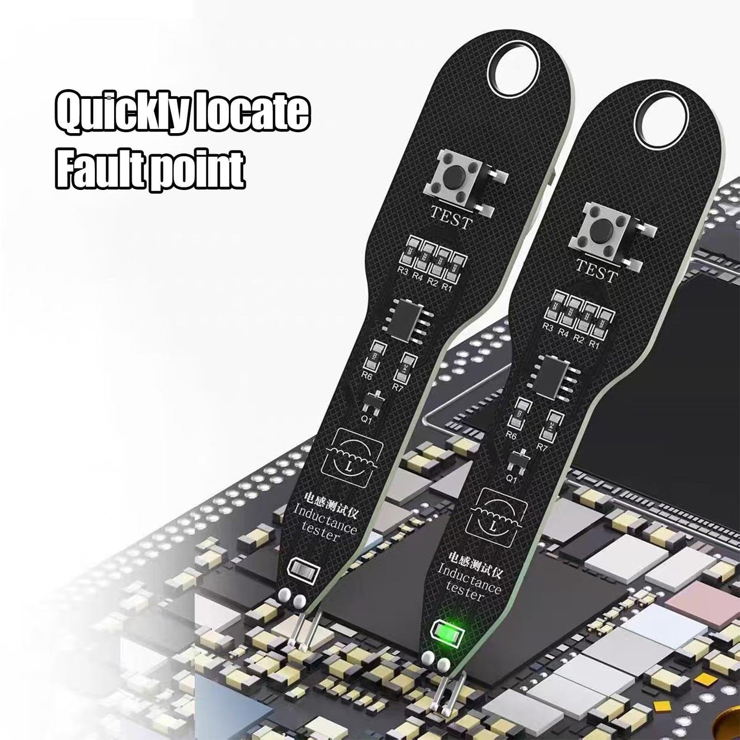 Inductance Tester, Motherboard Coil Tester, Electronic Circuit Board Inductor Detector Repair Fault Detection Tool, Electromagnetic Induction Circuit Board Quick Fault Check Tool, for PC Phone Repair