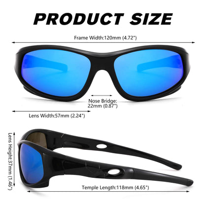 Pro Acme 3 Pack Kids Polarized Sunglasses for Boys Girls，Flexible TR90 Unbreakable Sports Baseball Sunglasses for Children Age 3-12, Medium