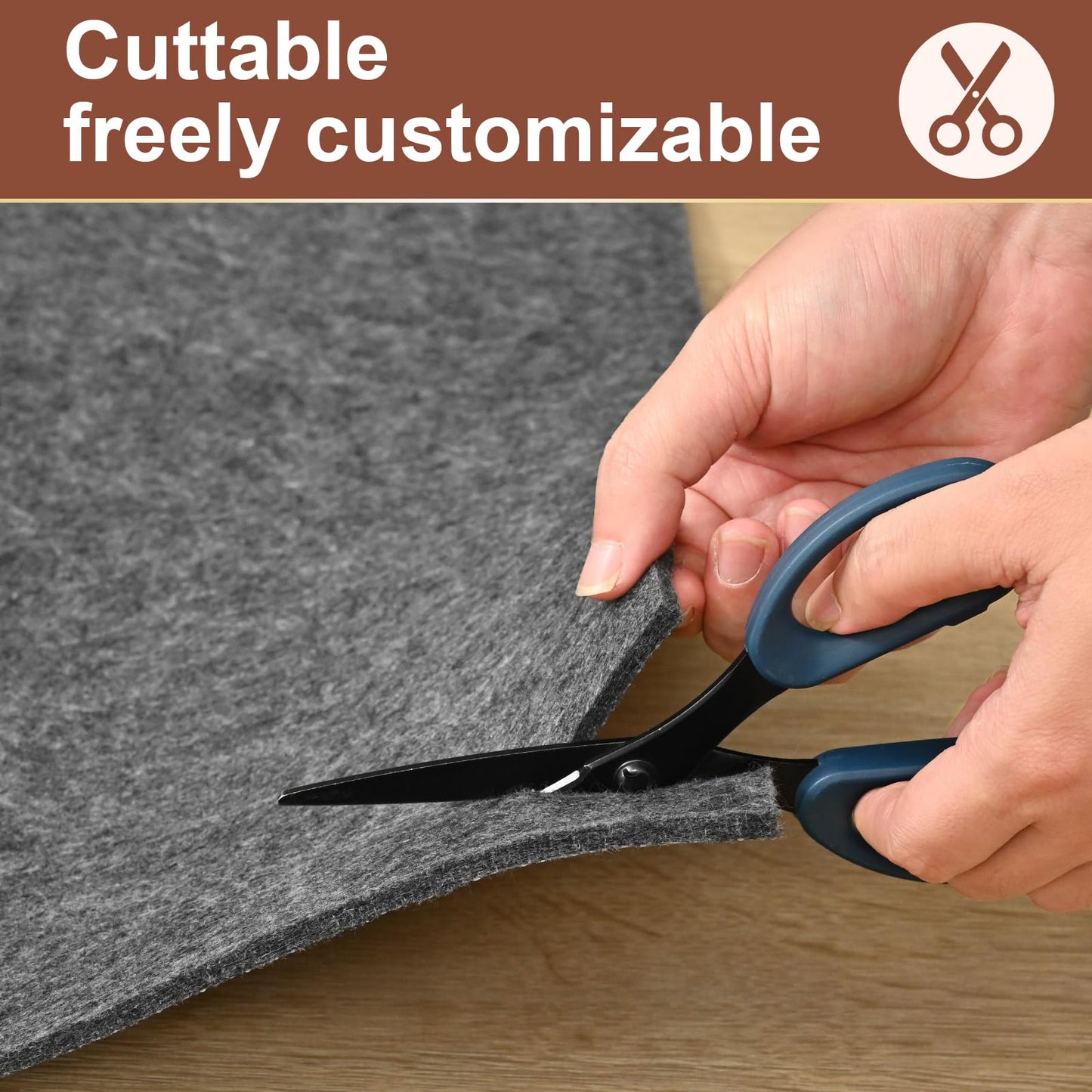 YJ.GWL 3x5 Feet Non Slip Rug Pad 1/4 inch Thick Felt and Silicone Backing, Dual Surface Cushion Rug Gripper for Hardwood Floors, Carpet Liner Keep Rugs in Place, Anti Skid Mat for Under Area Rug