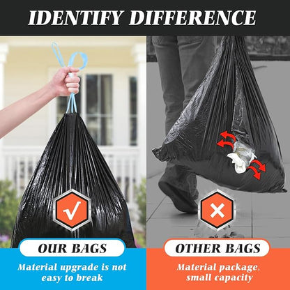 20 Gallon Large Drawstring Trash Bags 120 Counts, Fit 20-21 Gal Trash Can