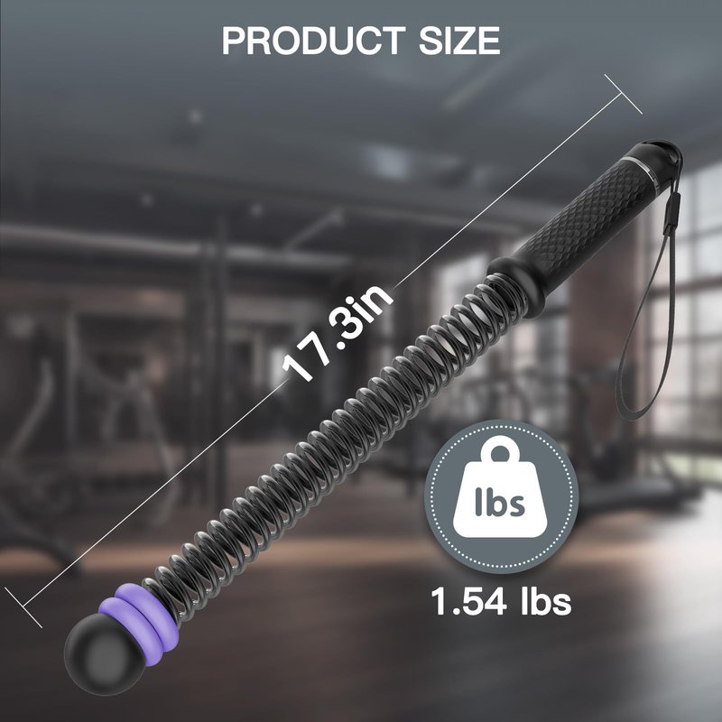 Weighted Ropeless Battle Ropes (2-Pack), Adjustable Resistance and Portable Cordless Battle Ropes for Home Gym with Non Slip Handle, HIIT and Low-Impact Aerobic Training for Men & Women (Purple)