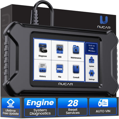 MUCAR CS90 OBD2 Scanner Diagnostic Tool with 28+ Reset Service, Engine Powertrain Car Scanner, ABS Code Reader Scan Tool for Car, Auto VIN, Lifetime Free Update