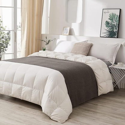 Longhui bedding Grey Knitted Throw Blanket for Couch, Soft, Cozy Machine Washable 100% Cotton Sofa Knit Blankets, Heavy 3.0lb Weight, 51 x 63 Inches, Gray and White Color,Laundry Bag Included