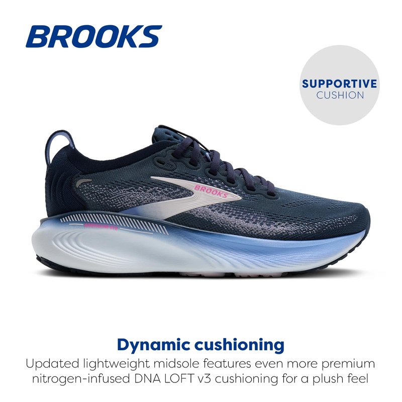 Brooks Women’s Adrenaline GTS 25 Supportive Running & Walking Shoe - Spellbound/Blazing Bell/Pink - 8 Medium
