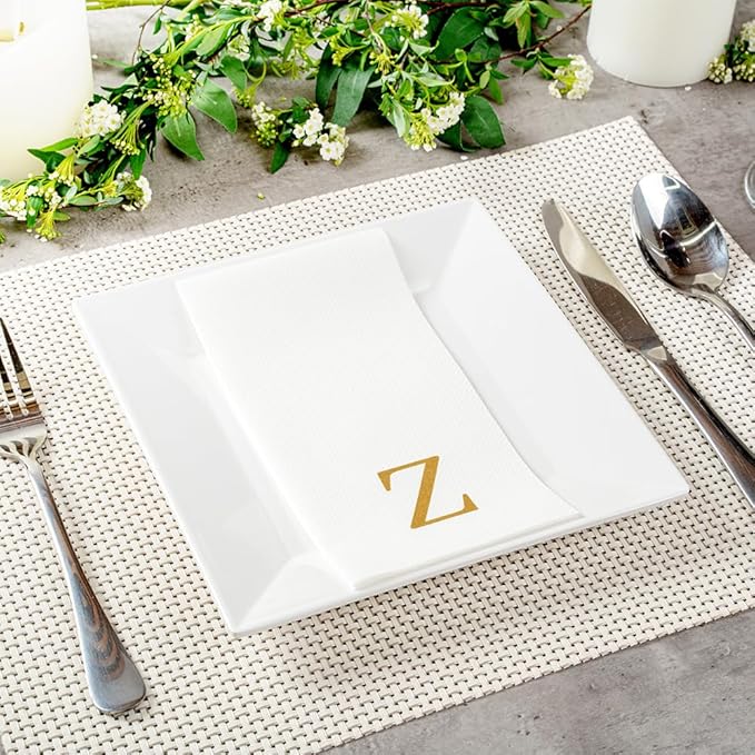 Luxenap 15.8 X 7.9 Inch Linen-Feel Guest Towels, 2000 Lettered Hand Towels