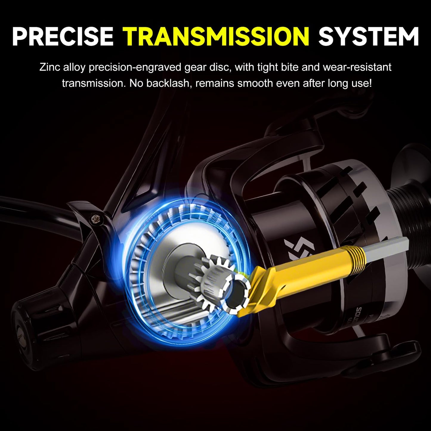 Sougayilang Freshwater Spinning Fishing Reel - 5.0:1/4.7:1 Gear Ratio, 22LBs Max Drag, Carbon Fiber & CNC Aluminum Spool,7000Series