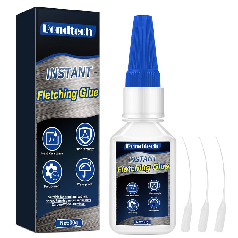 Fletching Glue - Instant Clear Adhesive for Carbon Arrows | 30g for Vanes, Feathers & Inserts