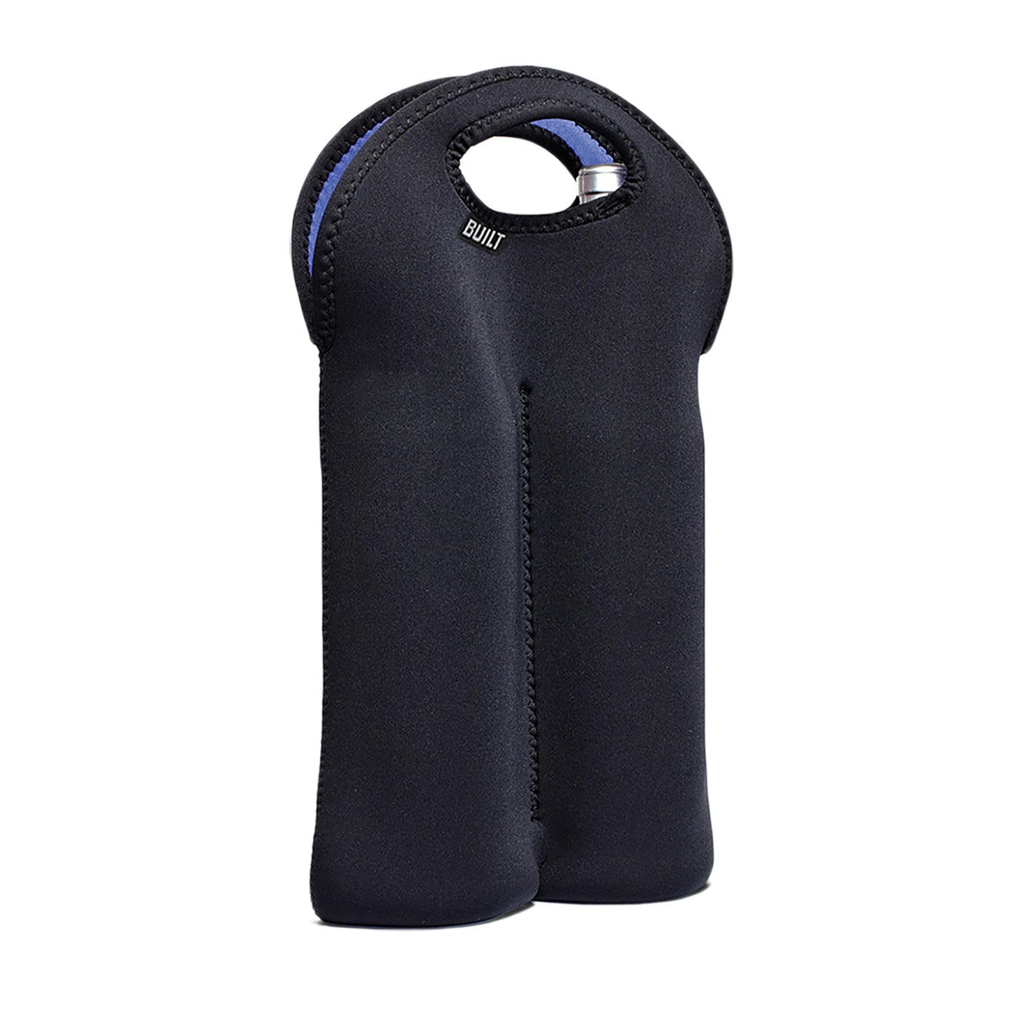 BUILT 2B-BLK 2-Bottle Stain Resistant Neoprene Wine/Water Bottle Carry Tote, Black