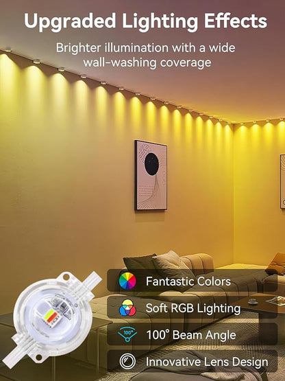 Permanent Outdoor Lights, 100FT RGB IP67 Waterproof Eaves Lighting, Smart LED Outside House Lights with App/Remote Control for Halloween, Christmas Decor, Holiday, Party, Daily, All Year-Round