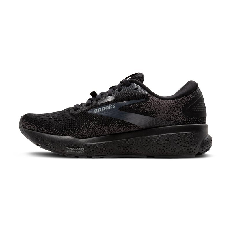 Brooks Women's Ghost 16 GTX Waterproof Neutral Running Shoe - Black/Black/Ebony - 8 Medium