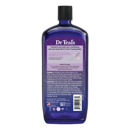 Dr Teal's Foaming Bath with Pure Epsom Salt, Relax & Relief with Eucalyptus & Spearmint, 34 fl oz (Pack of 2)