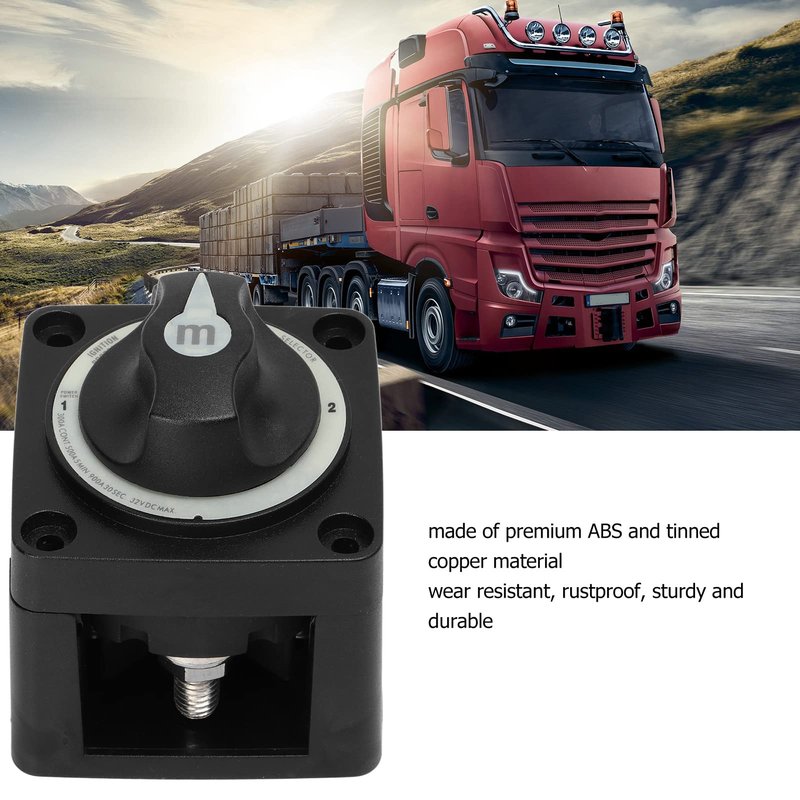 300A Battery Selector Switch, 3 Position Marine Battery Cut Off Switch with IP66, Heavy Duty for Boat RV Car Truck
