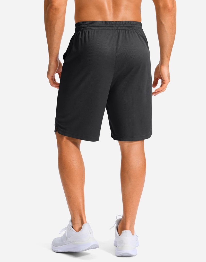 G Gradual Men's Athletic Shorts with Pockets 9" / 11" Long Basketball Shorts Lightweight Quick Dry Gym Workout Shorts for Men(Light Blue,4XL)