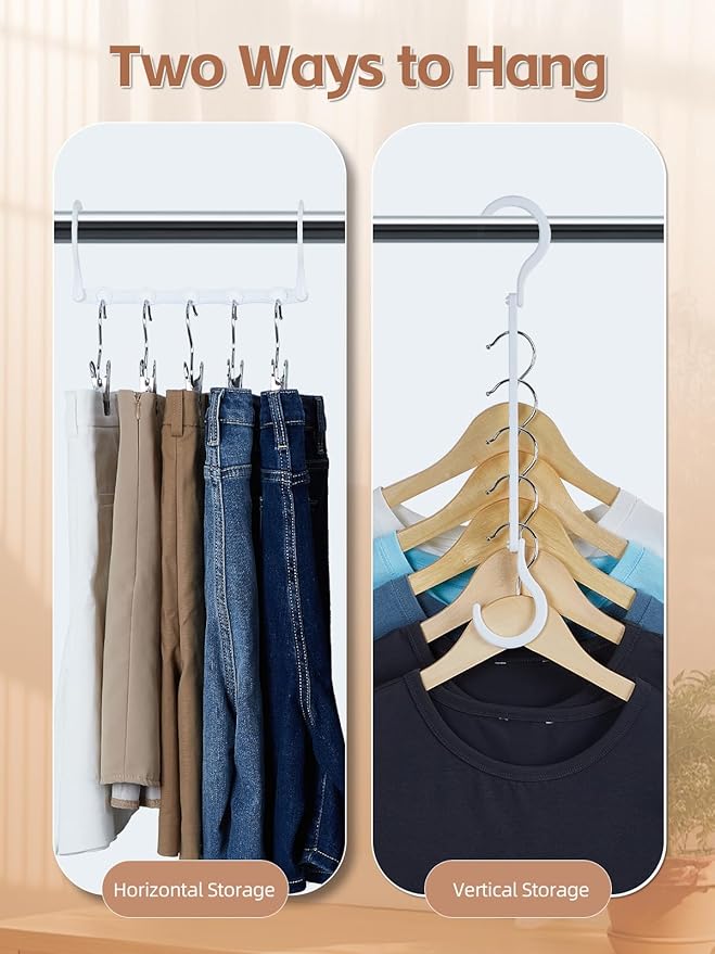 HOUSE DAY Closet Organizers and Storage, 8 Pack Magic Hangers Space Saving