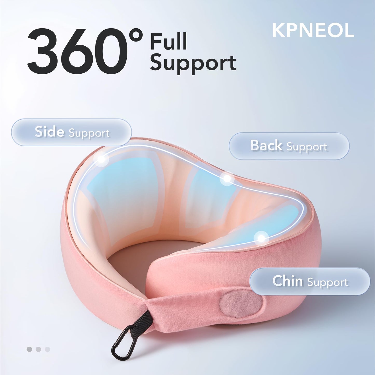 Travel Pillow, 100% Pure Memory Foam Travel Neck Pillow Airplane Neck Support Ergonomic Design for Traveling Suitable for Airplanes,Offices and Cars-Grey