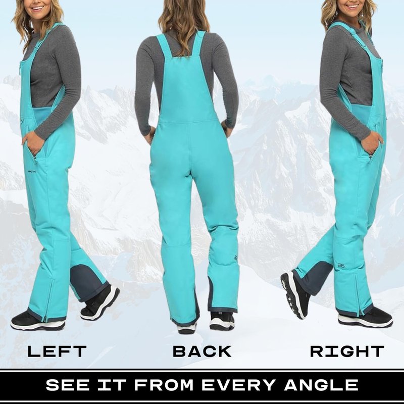 Essential Insulated Ski Bibs for Women - Water Resistant Snow Pants for Skiing & Snowboarding