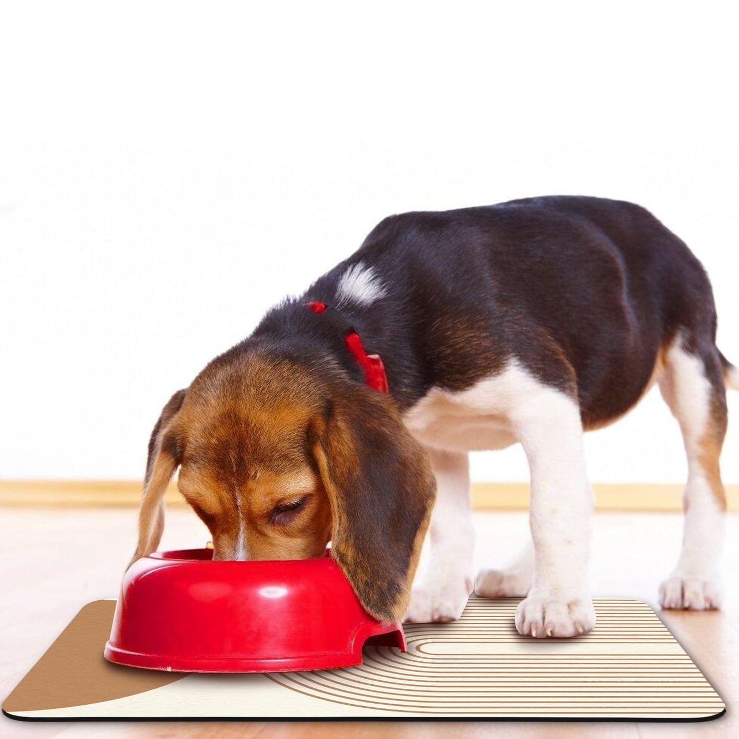 Dog Food Mats,Cat Absorbent Water Bowl Feeding Mats Pet Placemats for Food and Water Beige Bohemia 12 * 20 inch