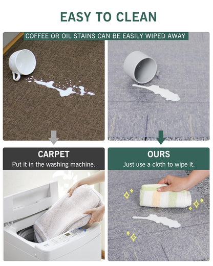 Desk Chair Mat for Carpet, 36"x 48" Anti-Slip Waterproof Plastic Rolling Chair Floor Mat for Home Office, Clear Heavy Duty Easy Glide Computer Chair Mat, Carpet Protector Mat for Office Chair