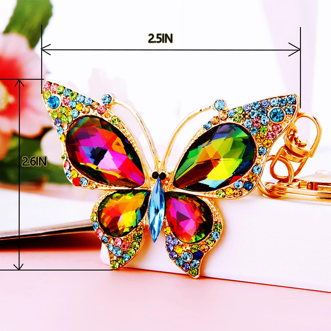 JUNQIU Butterfly Christmas Ornaments 2026, Beautiful Monarch Butterflys Ornament for Tree, Fancy Cute Christmas Ornaments for Kids Girls - Butterfly Gifts for Women