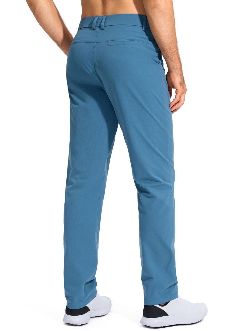 Pudolla Men's Golf Pants Mens Stretch Dress Pants 34 Lightweight Quick Dry Casual Slacks Work Pants with Pockets(Stone Slab Blue 40Wx34L)