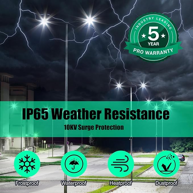 480V 320W Parking Lot Light LED Pole Light w/Slip Fitter Mount, UL DLC Listed LED Shoebox Lights 44800LM 5000K Flood Lights 277-480VAC Input, 480Volt Outdoor Commercial Roadway Street Fixtures