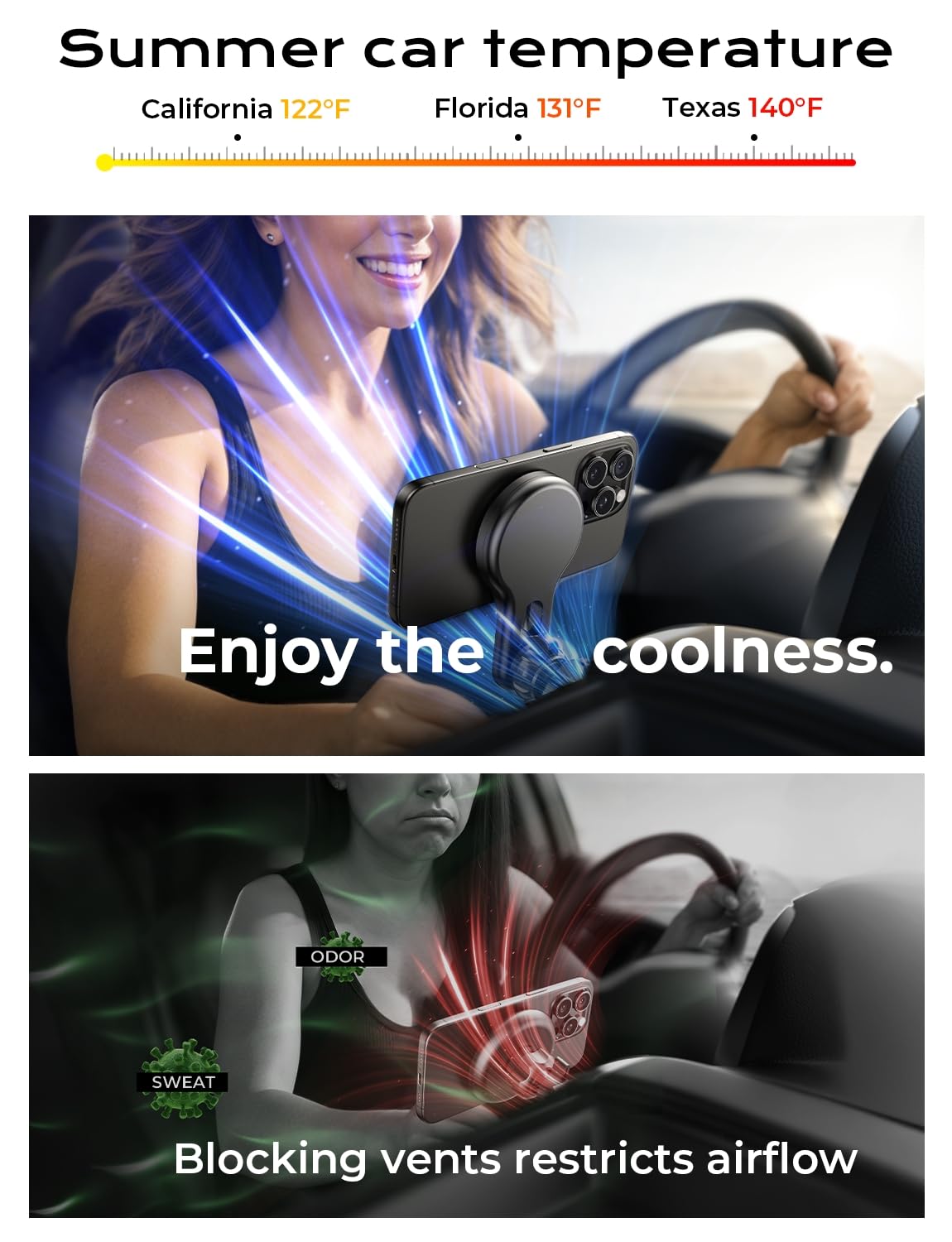 LISEN for iPhone 17 MagSafe Car Mount Charger, [Safer & Faster] Vent Magnetic Wireless Car Charger, Car Vent Phone Mount Charger Fits iPhone 17Pro/ Max/Air 16 15 14 13, Samsung with MagSafe Case