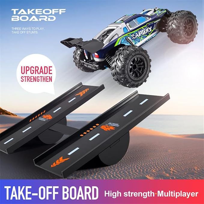 RC Car Jump Ramp Slope Takeoff Board RC Stunt Playset for 1/10 1/12 1/14 1/16 Short-Course Truck/Monster Truck/Drifting RC Car
