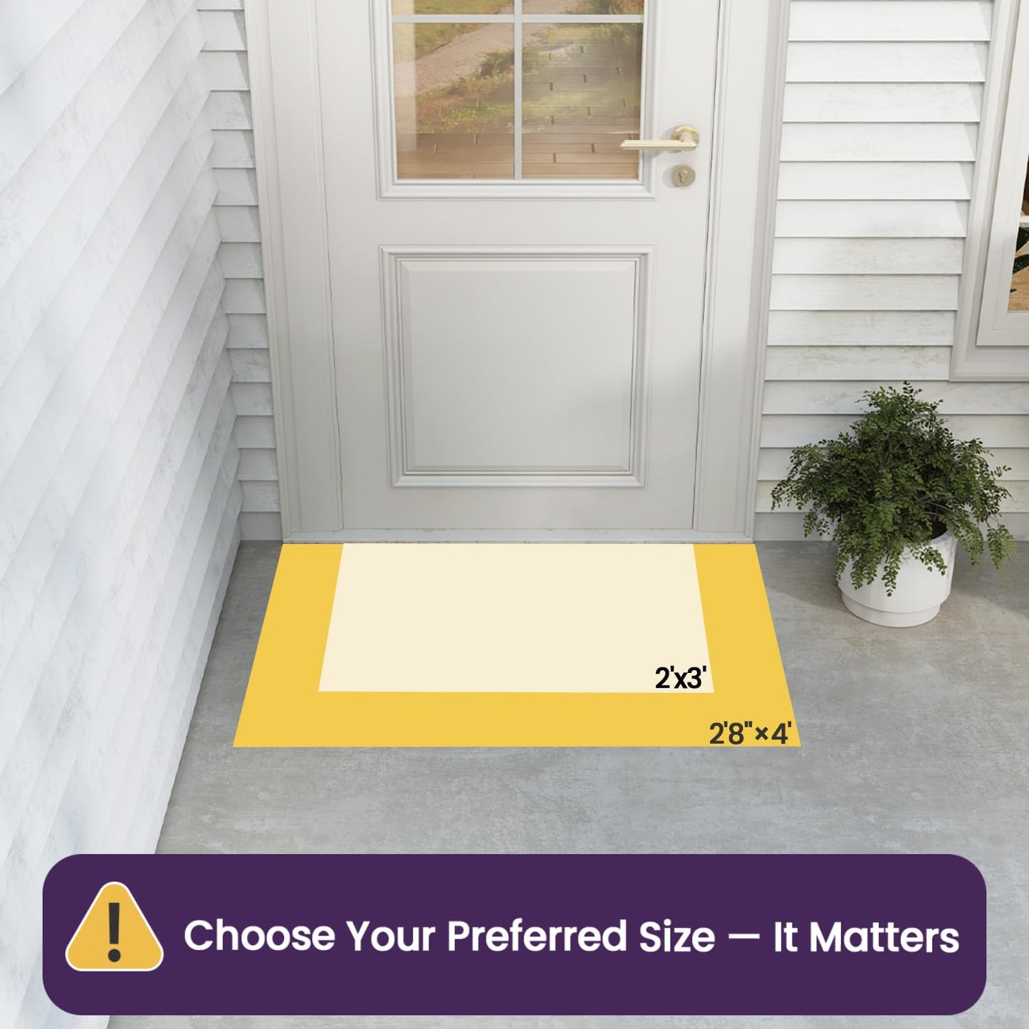 DEXI Front Door Mat Outside Entrance, 2x3 Heavy Duty Welcome Entry Summer Tropical Plant Doormat, Non Slip Entryway Floor Dirt Trapper for Porch Patio, Coconut Tree