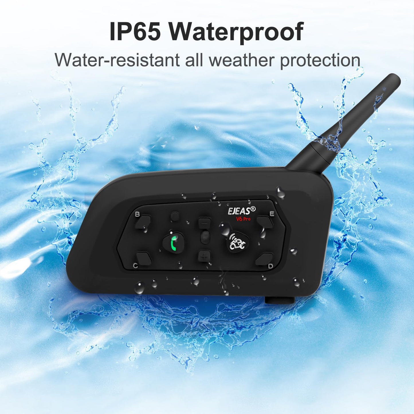 EJEAS V6C Professional Football Referee Bluetooth Intercom, 2 People Wireless Bluetooth Headset with Running Armband for Soccer Hockey Rugby Sports (2 Pack)