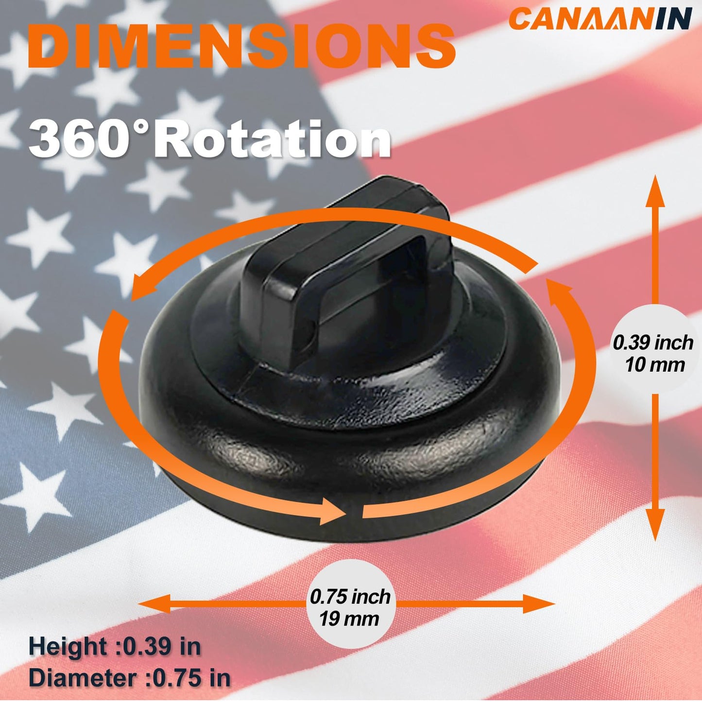 CANAANIN Magnet Zip Tie Mount Clips Magnetic Zip Ties Mount Base Holder Strong Wire Cable Holder Mount Wire Clips Management for Home Office Marine Electrical Wiring (D19 20 Pcs)