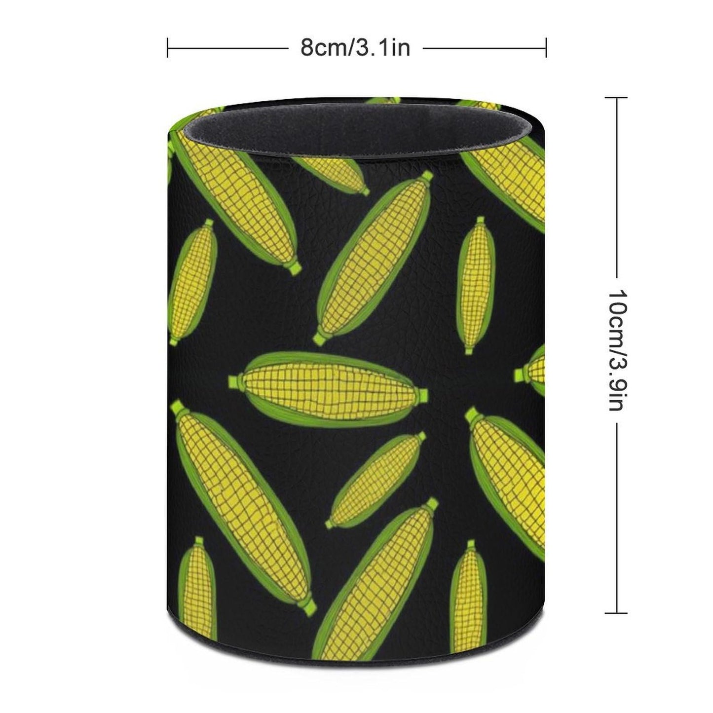 UTRSIFB Pen Holder Leather Pencil, Holder Cup Makeup Brush Storage Organizer, Waterproof Multifunctional Office Supplies Corn