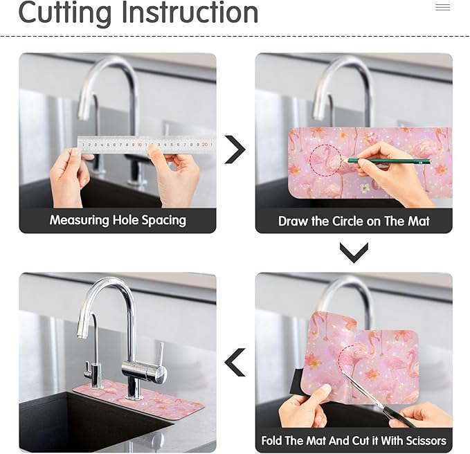 Kitchen Sink Splash Guard 1 PC 14.7 Inch Sink Faucet Mat Splash Guard