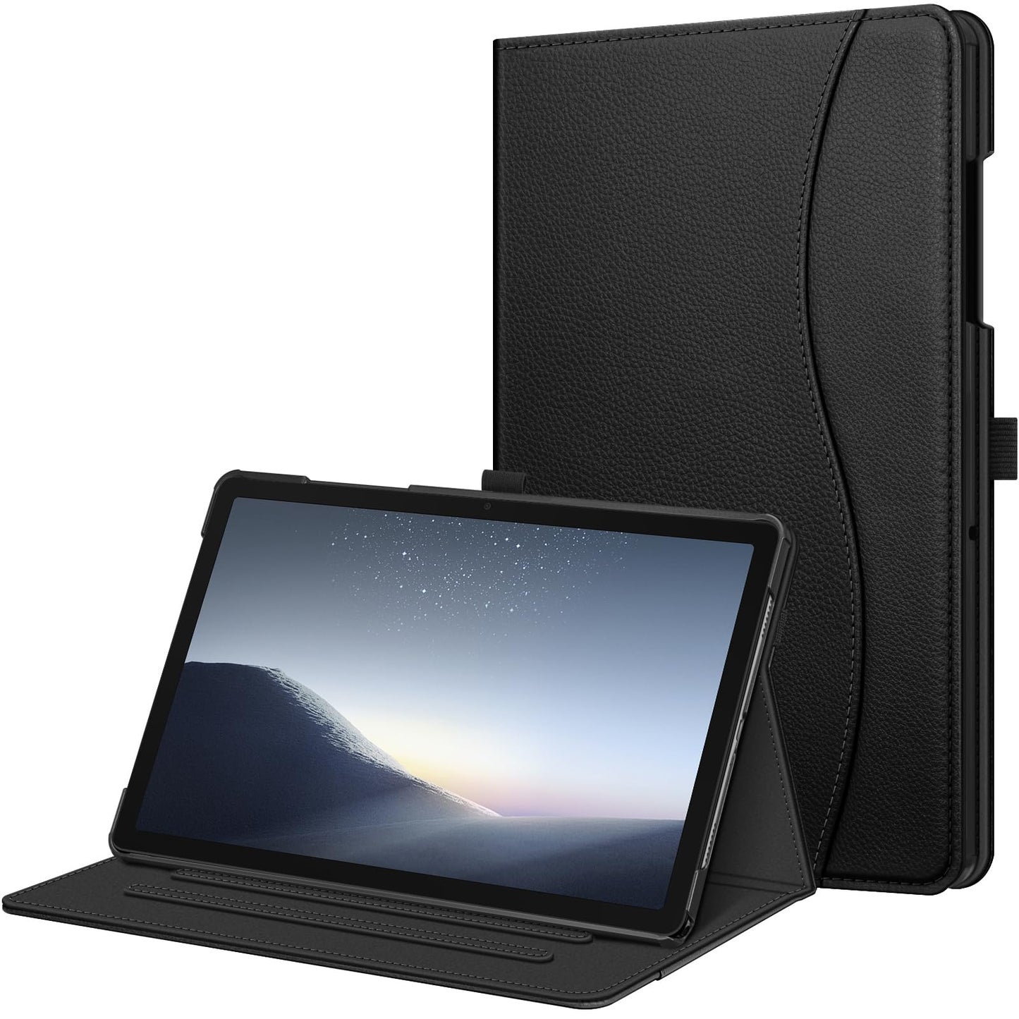 Fintie Case for Samsung Galaxy Tab A11+ Plus 11 Inch 2025/ A9+ Plus 2023, Multi-Angle Viewing Smart Stand Back Cover with Pocket Auto Wake/Sleep, Black