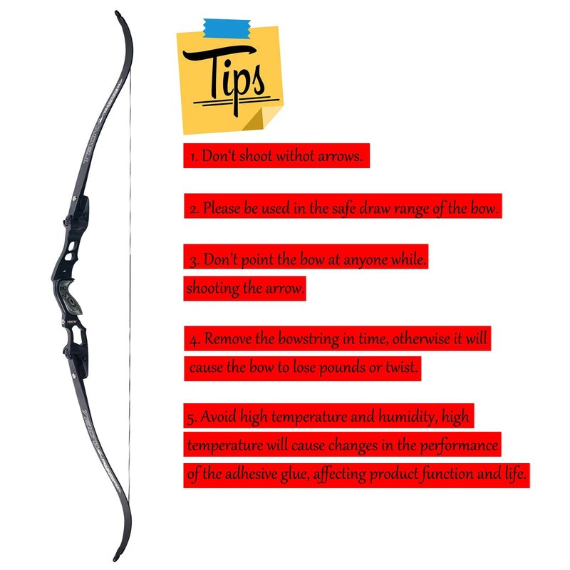 TBOW 62” ILF Recurve Bow with Gordon Limbs 30-60Lbs for Adult Archery Competition Athletic Right Hand (40Lbs)