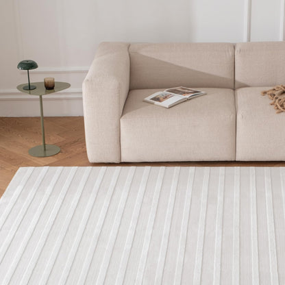 Revival Rugs Staves 8'x10' Area Rugs for Living Room Bedroom Dining Room - Washable, Oeko-TEX Certified, Cream