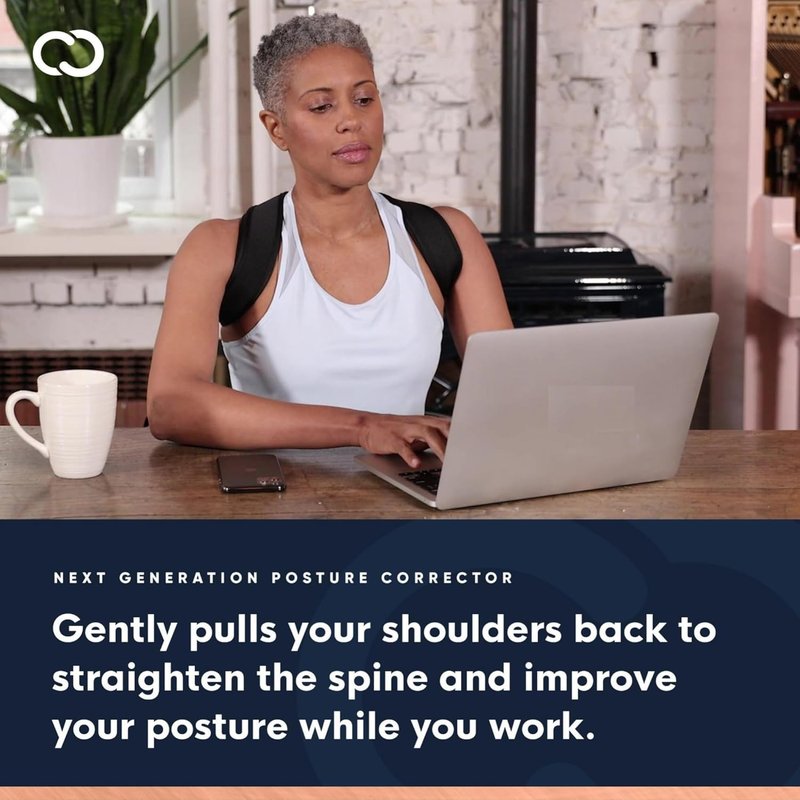 Copper Compression Back Brace - Adjustable Posture Corrector for Men & Women | Relief for Scoliosis & Spine Pain