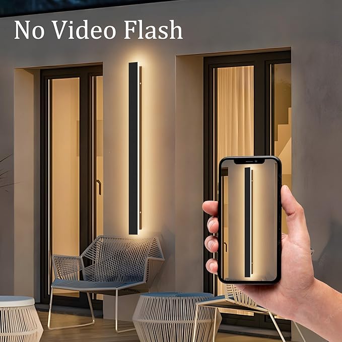 2 Pack 31.5inch Modern Outdoor LED Wall Lights 24W Exterior Wall Light Fixture IP65 Waterproof 3000K for House Porch Courtyard