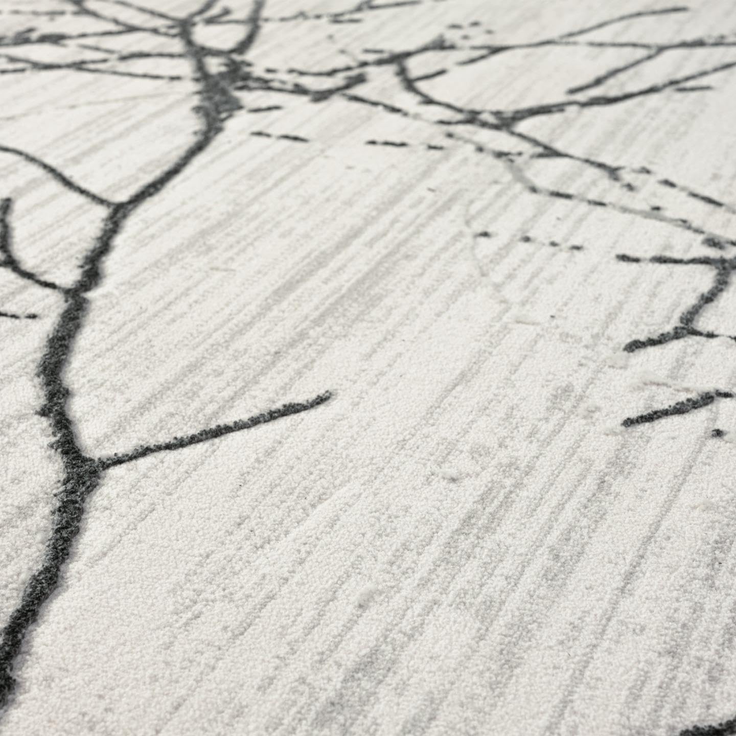 LUXE WEAVERS Modern Abstract Nature Cream Gray 4x6 Area Rug, Non-Shedding Carpet