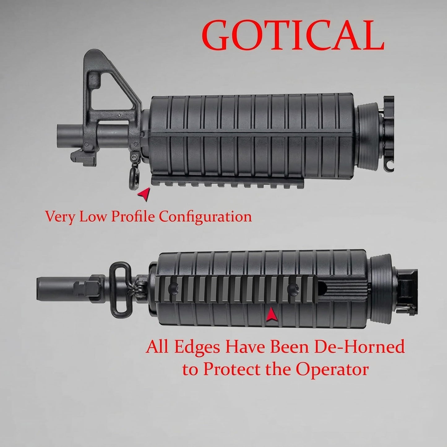 Gotical 11 Slots Rail Section for M Lok Handguard Eleven Slots Rail Picatinny Rail (2 Piece)