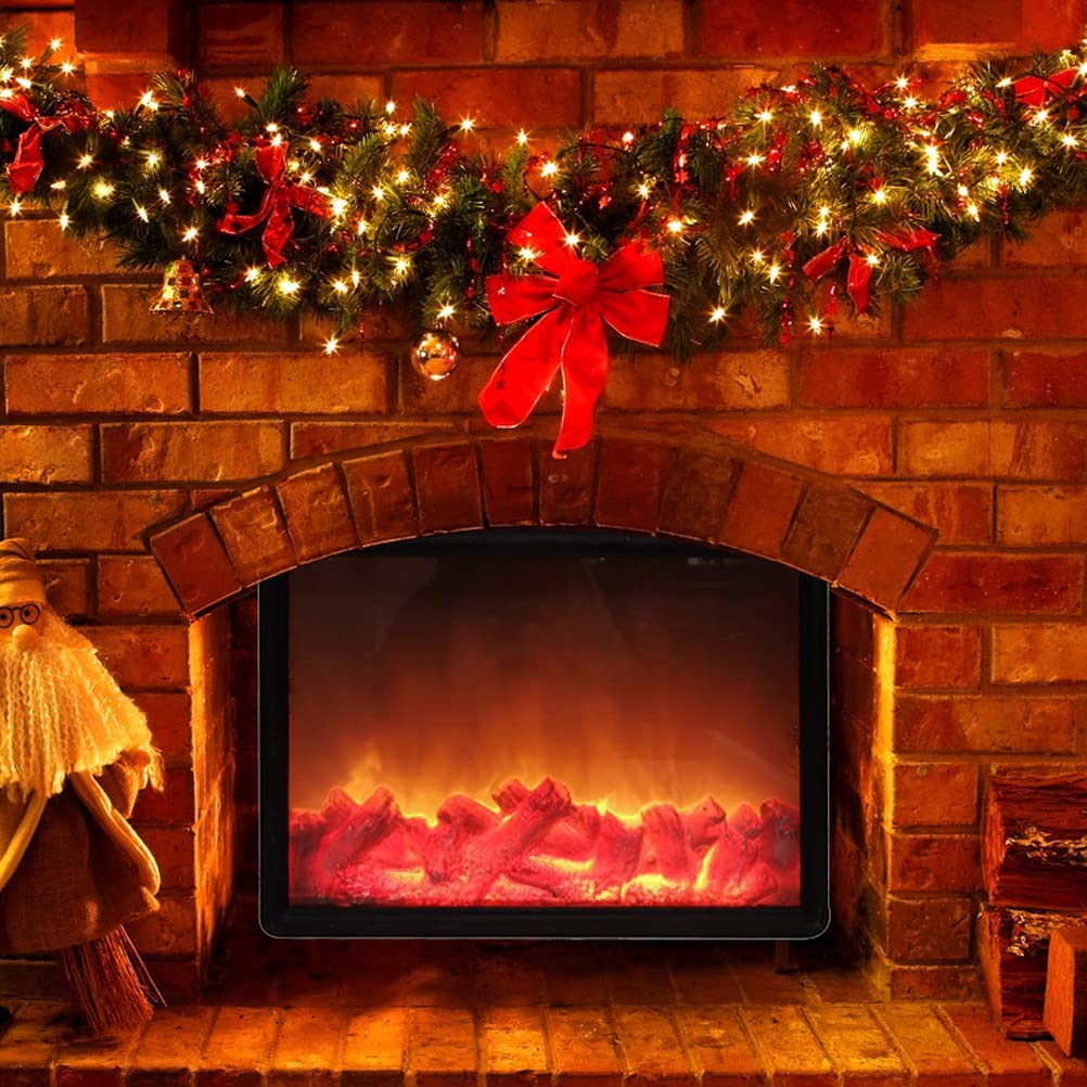 Fireplace Lights, LED Flame Lamps Battery Operated Tabletop Fireplace Lantern for Indoor Christmas Ornament