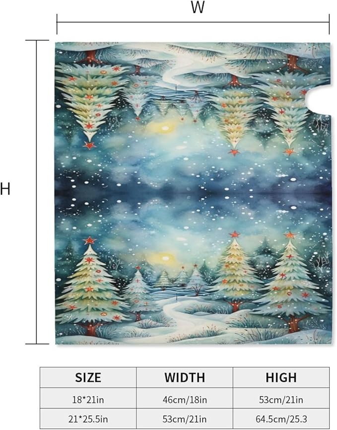 DADABULIU Mailbox Covers Christmas Tree Watercolor Winter Forest Christmas Tree Watercolor Winter Forest Magnetic Letter Post Box Cover Standard Size 25.5 x 21 Inch Garden Yard Home Decorative