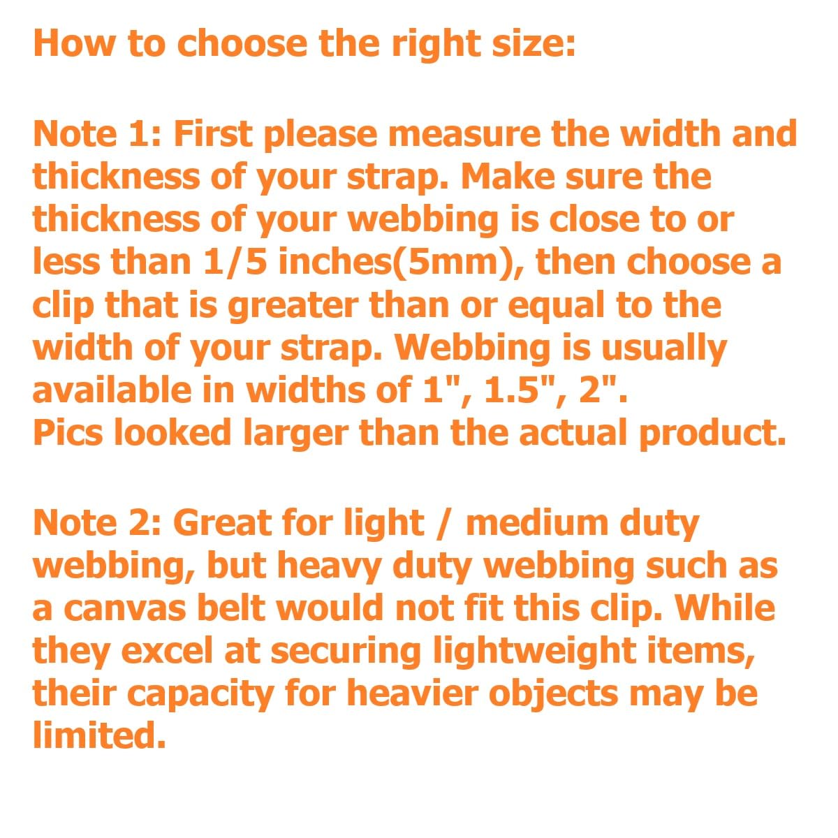 TACNEX Tactical Backpack Strap Clip Webbing Replacement Clip Keeper Holder MOLLE Belt Hook Retainer Harness/Sling/Bag/Military Strap Stays Organizers 1" Wide BK 2 PCS