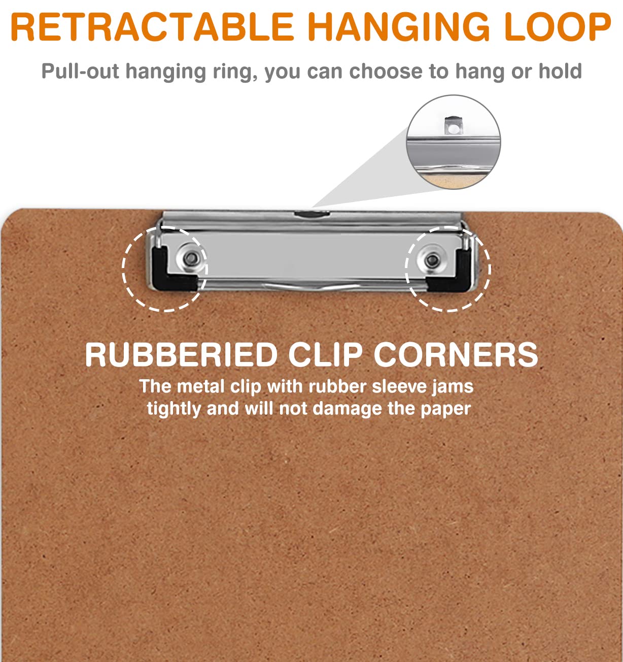 Clipboards, HERKKA 32 Pack Hardboard Office Clipboards Low Profile Clip Standard A4 Letter Size, ECO Friendly