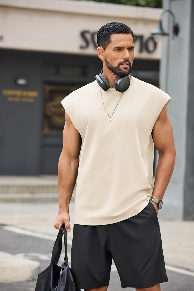 Mens Workout Tank Tops - Casual Sleeveless Gym Tee Shirt for Basketball | Loose Fit, Summer Style